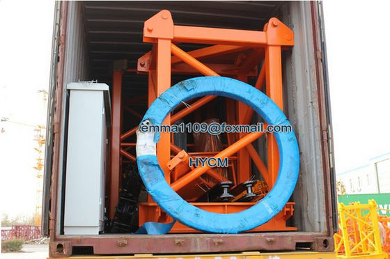 60 เมตร เครนหอคอย การปีนไฮดรอลิก QTZ80-8tons ค่าภาระ
