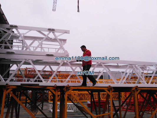 D63-2520 25M Jib Boom Luffing Tower Crane 1.2*3m Mast ส่วน 6t