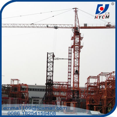 10t TC5023 Topkit Tower Crane 50m การทํางานแขน VFD / การควบคุม Inverter