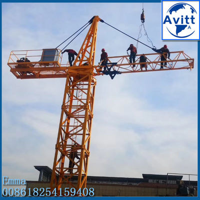 qtz5008 4t ไฮดรอลิก เทเลสโกปิค ทาวเวอร์เครน การรับรอง CE งานความปลอดภัย
