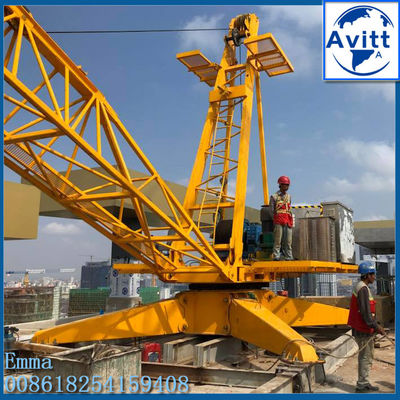 QD80 Derrick Crane เครื่องยกภาระ 8 ตัน วัสดุก่อสร้างที่ไม่มีหมึก