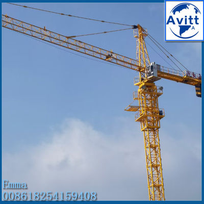 8t Topkit Head Tower Cranes TC5015 50M การทํางานแขนบูมสําหรับอาคาร 80m